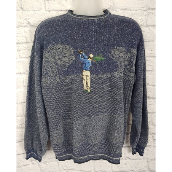 Vintage Sweaters - Vintage Grand Slam Oversized Golf Sweater, Large